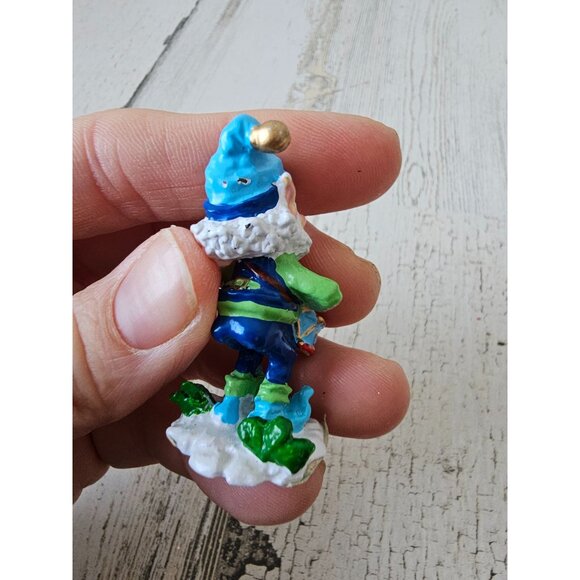 Enesco elf drums mini pewter North Pole village figurine Xmas zimnicki - Picture 5 of 8